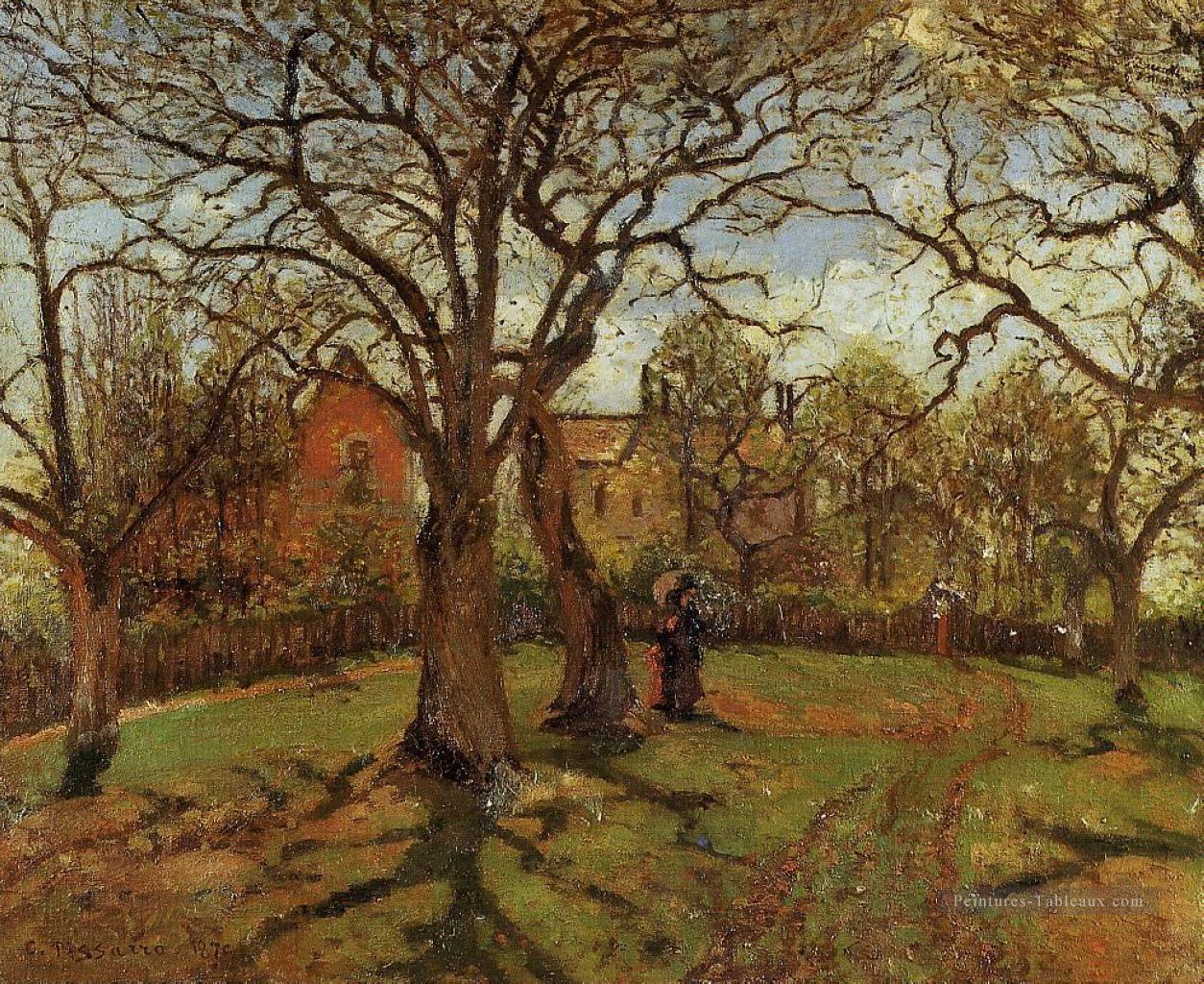 châtaigniers louveciennes printemps 1870 Camille Pissarro paysage Peintures à l'huile